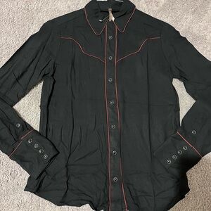 Stetson Women's Black Western Snap Front Shirt Small